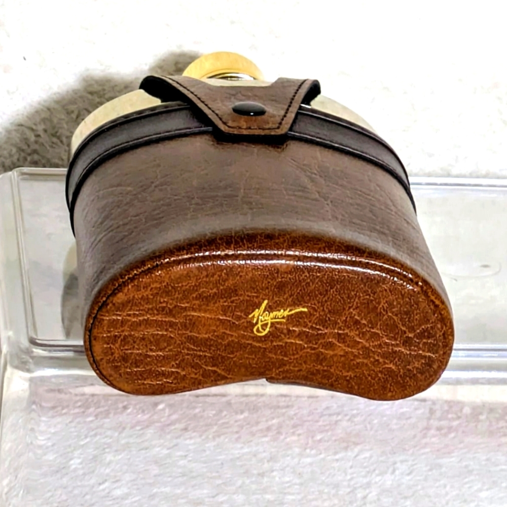 Men's (unisex) Retro Noymer faux leather‎ goldstone flask. - Picture 4 of 6